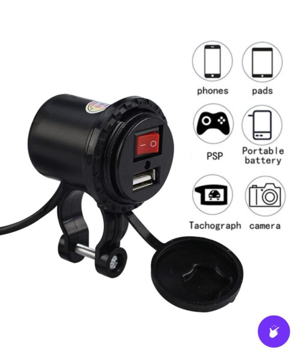 🏍️⚡ Combo Soporte de Celular + Cargador USB Impermeable para Moto