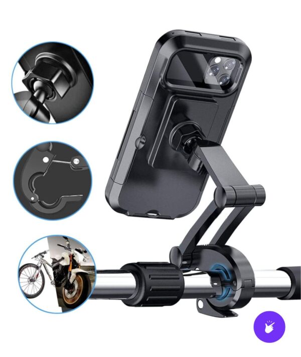 🏍️⚡ Combo Soporte de Celular + Cargador USB Impermeable para Moto