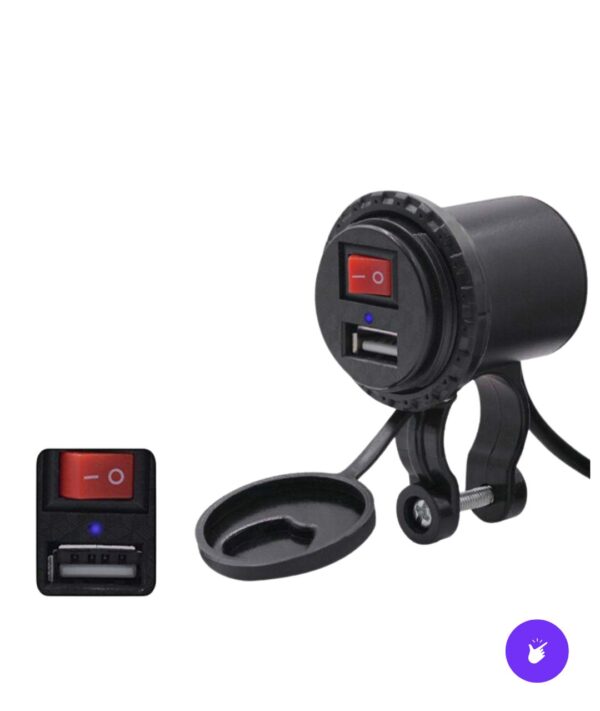 🏍️⚡ Combo Soporte de Celular + Cargador USB Impermeable para Moto
