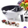 🥕🔪 Rayador y Cortador de Verduras 9 en 1 con Cesta