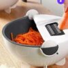 🥕🔪 Rayador y Cortador de Verduras 9 en 1 con Cesta