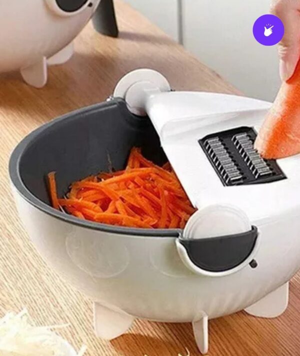 🥕🔪 Rayador y Cortador de Verduras 9 en 1 con Cesta