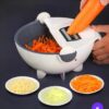 🥕🔪 Rayador y Cortador de Verduras 9 en 1 con Cesta