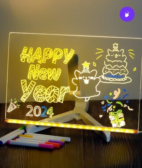 🖊️✨ Pizarra LED Acrílica Transparente