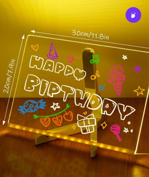 🖊️✨ Pizarra LED Acrílica Transparente