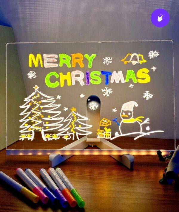 🖊️✨ Pizarra LED Acrílica Transparente